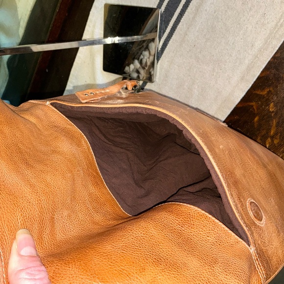 Bed Stu Leather Howie Flapover Leather Backpack Tan Rustic Retail $365 - Picture 9 of 11